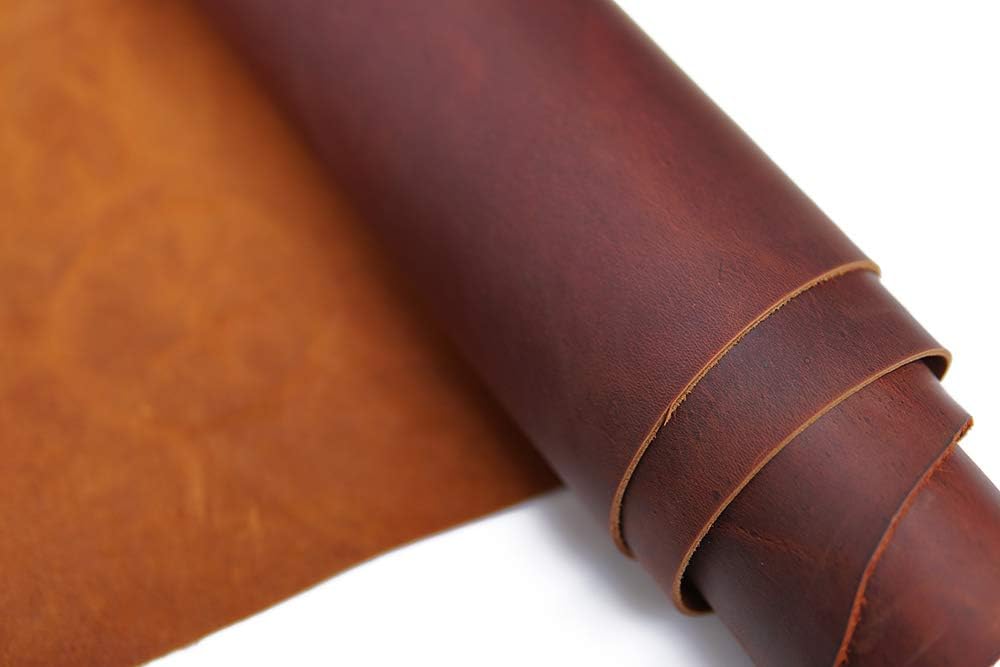Lederzuschnitte, Rindsleder, für Basteln, Werkzeug, Nähen,Leder-Zubehör Rost Rot 12"x12", Rost Rot 1