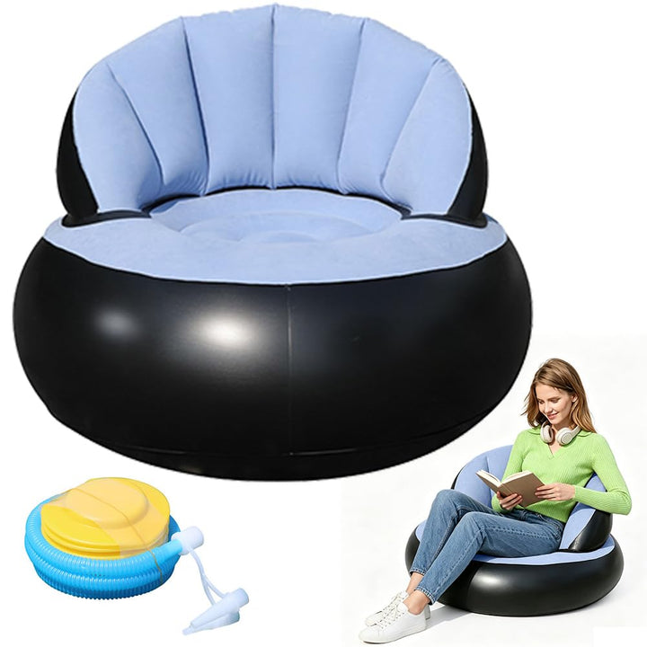 Aufblasbares Sofa, Aufblasbarer Sessel, Luftsofa, Campingsofa, Tragbare Flocking Sitzsack Aufblasbar