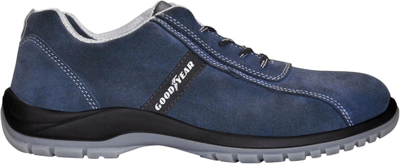 Goodyear G138/3052C Schuhe Spaltleder, Grösse 43, Blau 43 EU, 43 EU