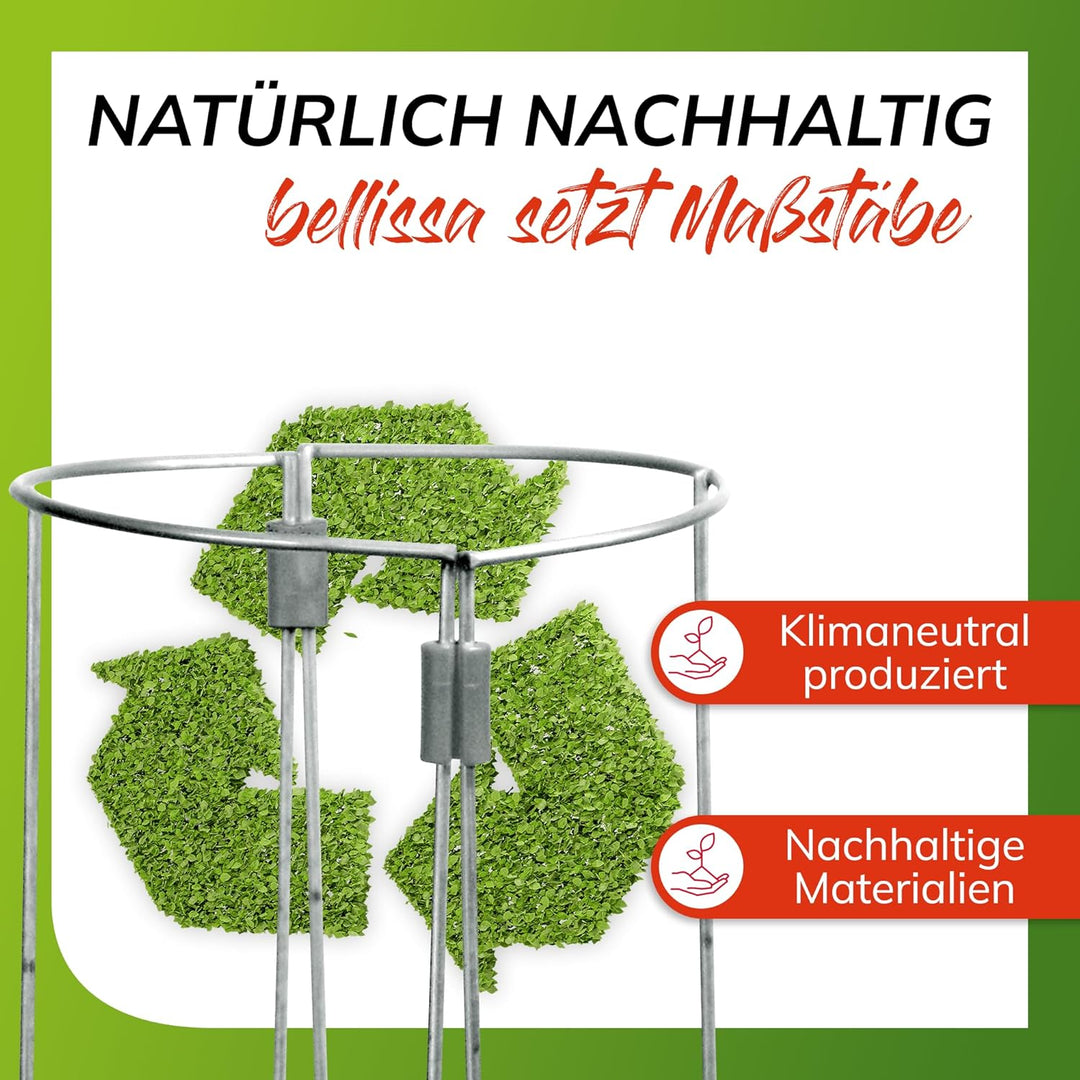 bellissa – Tomaten Rankhilfe aus Stahl 180cm 3er Set verzinkt – Tomatenturm Rankgitter für Tomaten,