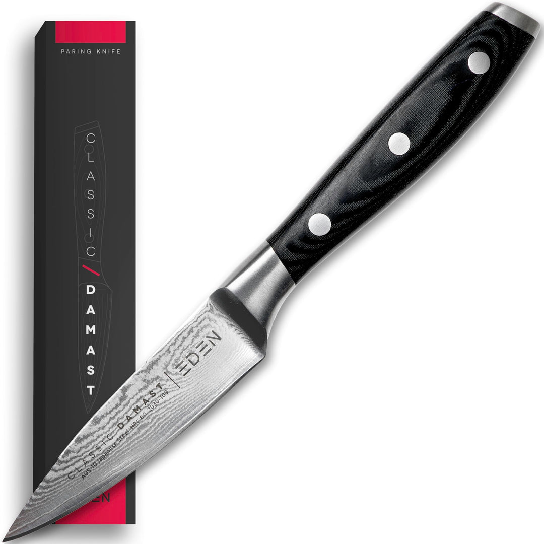Eden Classic Damast Officemesser 9 cm Küchenmesser EQ2030-109 Super Scharfes Allround-Küchenmesser,
