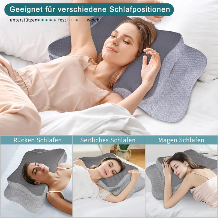 Memory Foam Kissen, Gebärmutterhalskissen für Nacken und Schultern Schmerzlinderung, Ergonomische Ko