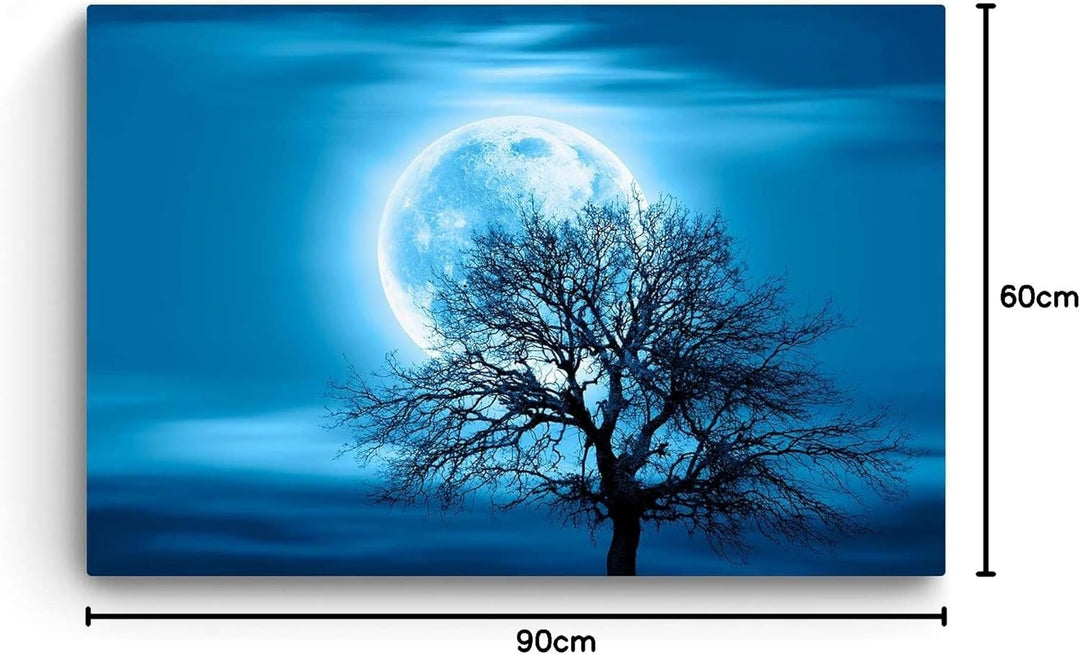 Startonight Bilder - Blauer Himmel und Baum - Leinwandbilder Moderne Kunst, Wanddeko Kunstdrucke, Wa