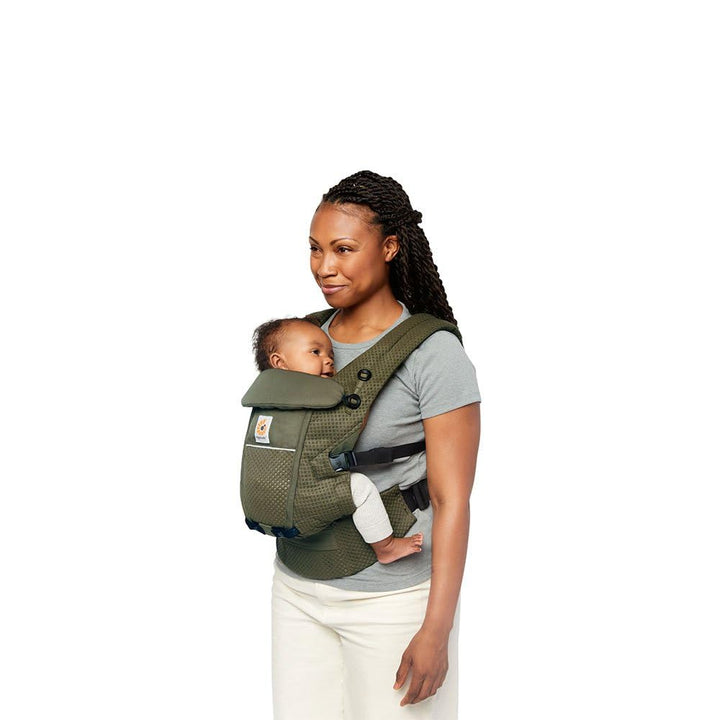 Ergobaby Adapt Babytrage für Neugeborene ab Geburt, 3-Positionen SoftFlex Mesh Ergonomische Babybauc