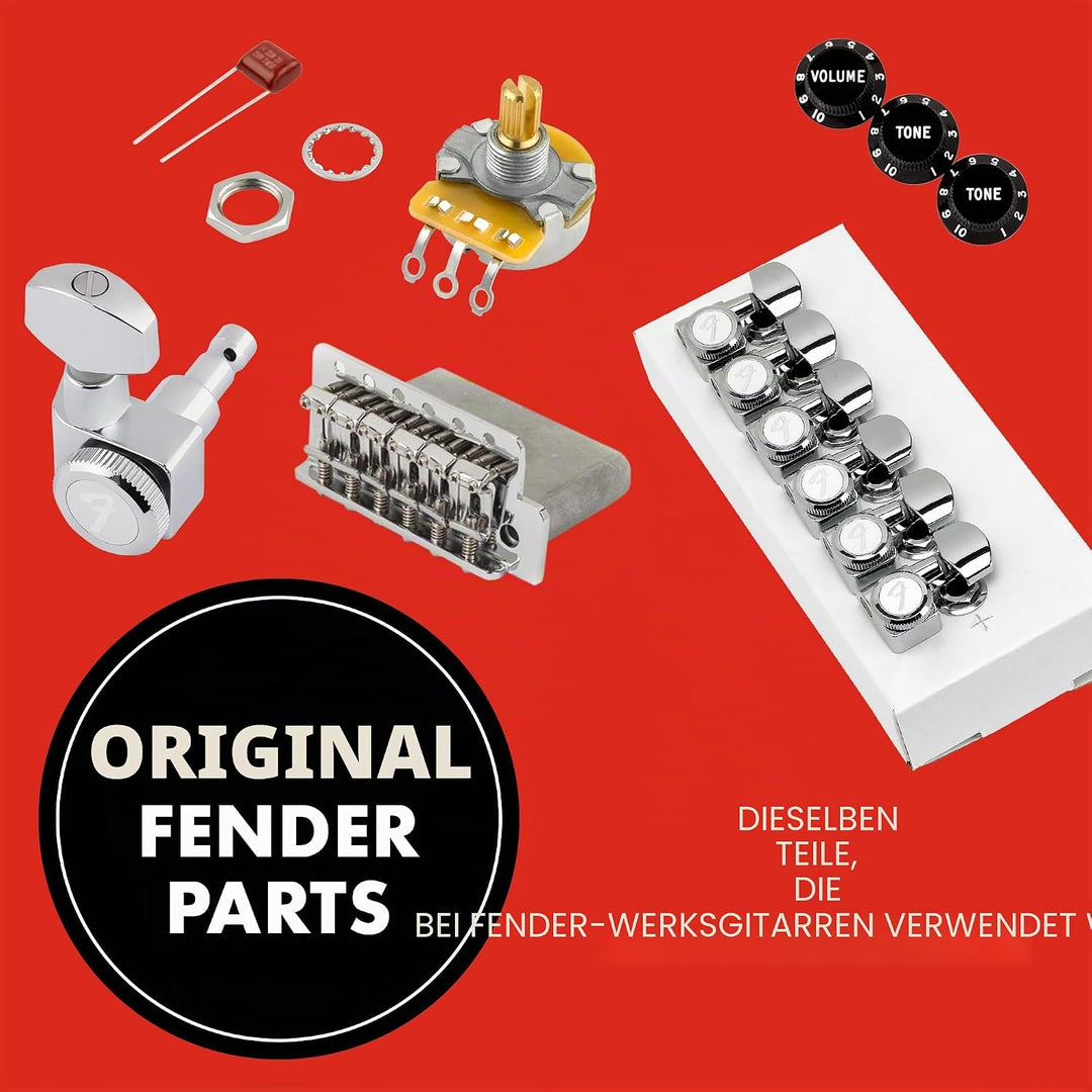 Fender Locking Stratocaster/Telecaster Mechaniken, verchromt chrome Rechte Hand Single, chrome Recht