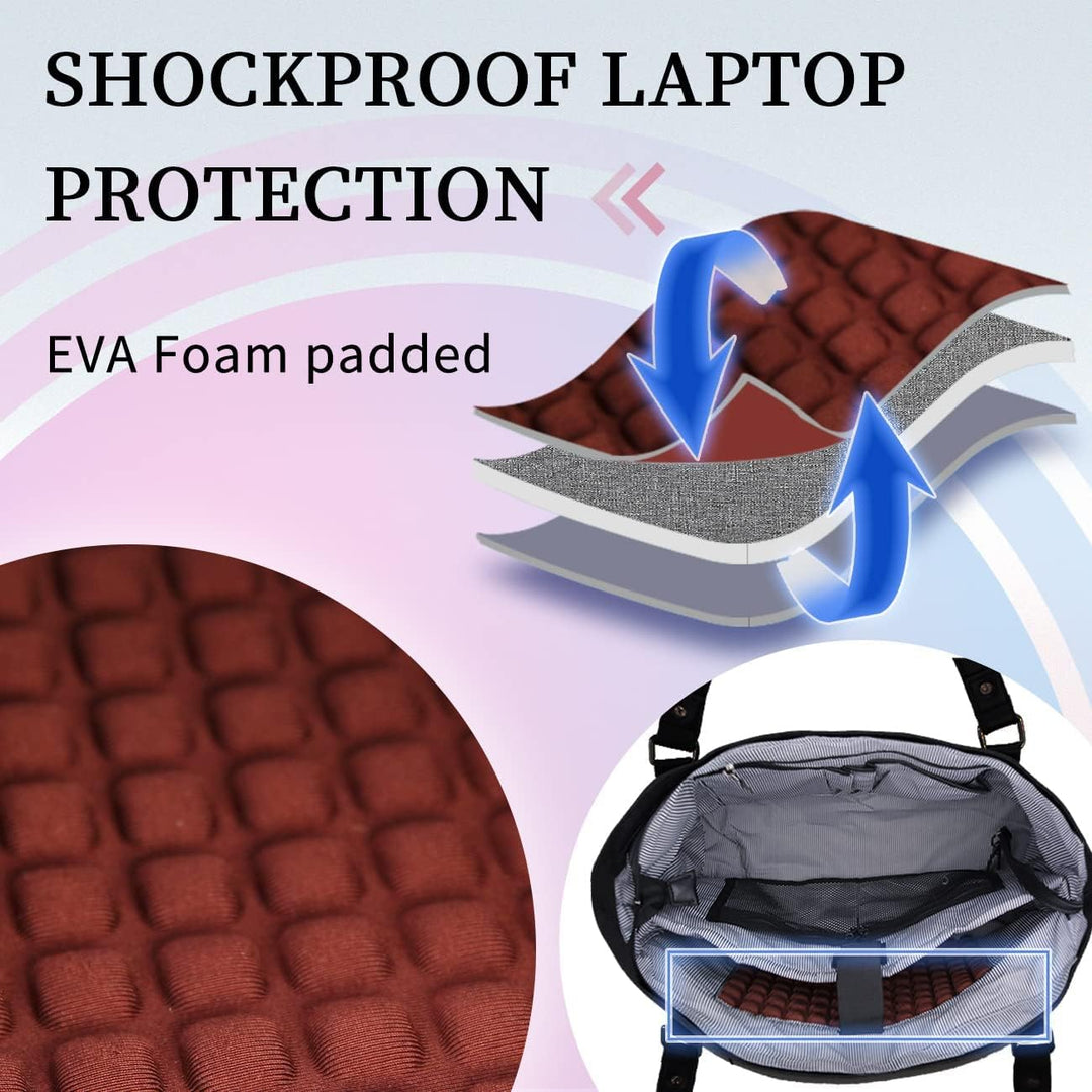 VX VONXURY Laptop Handtasche Damen Laptoptasche,15,6 Zoll Computer Umhängetasche Lehrer Arbeitstasch