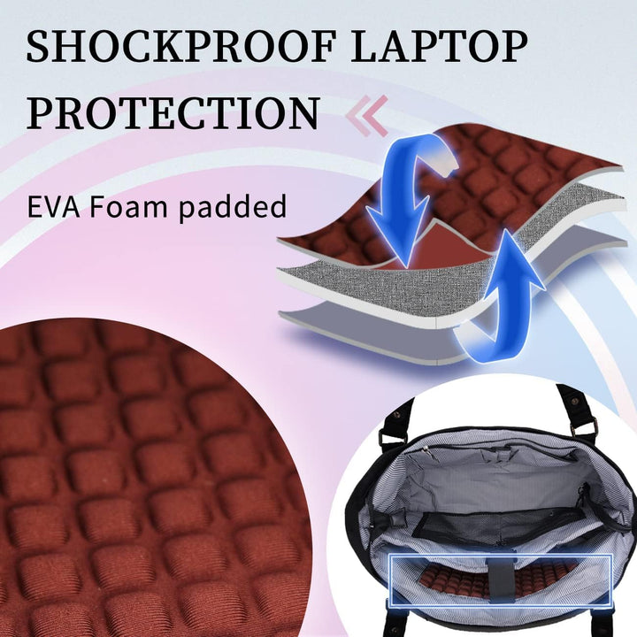 VX VONXURY Laptop Handtasche Damen Laptoptasche,15,6 Zoll Computer Umhängetasche Lehrer Arbeitstasch