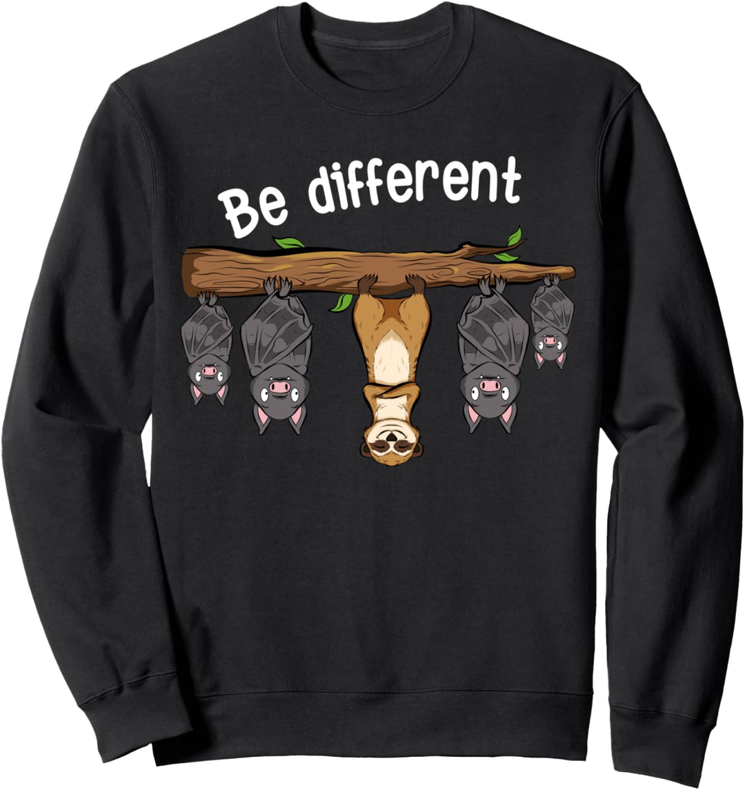 Be different Erdmännchen und Fledermäuse Sweatshirt