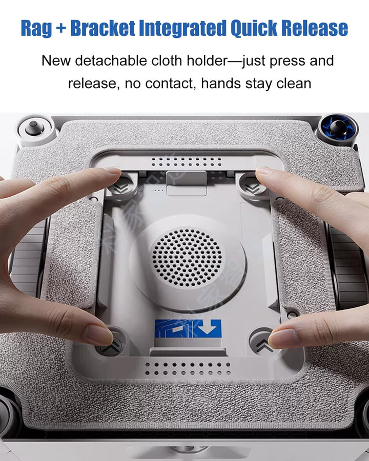 2 Stück W3 Omni Mikrofaser-Reinigungspad mit Halterungen für ECOVACS WINBOT W3 Omni Fensterputzrobot