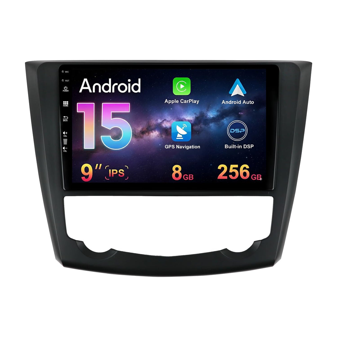 8G+256G 2 Din 9 Zoll IPS Android 14 Stereo Autoradio Für Renault Kadjar 2015-2019 mit GPS Navi Unter