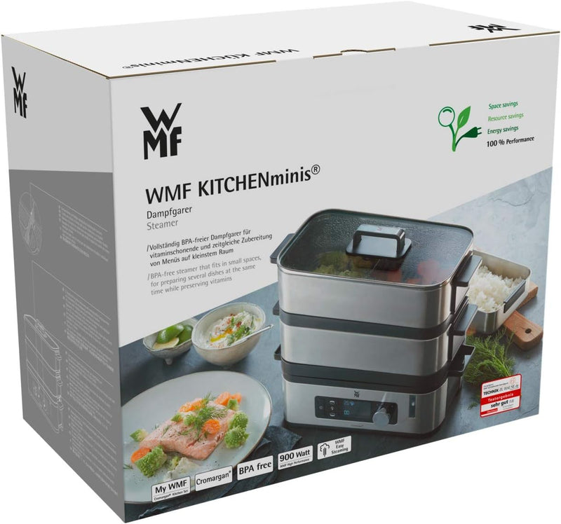WMF KÜCHENminis Dampfgarer, 2 individuell regulierbare Garräume mit je 2,15 l, Warmhaltefunktion und