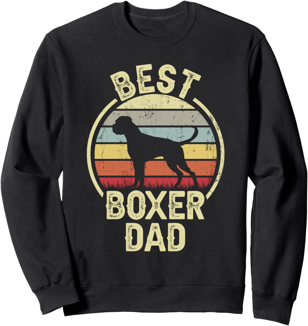 Best Dog Father Dad – Vintage-Boxer Sweatshirt