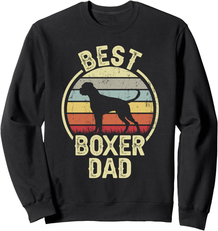 Best Dog Father Dad – Vintage-Boxer Sweatshirt
