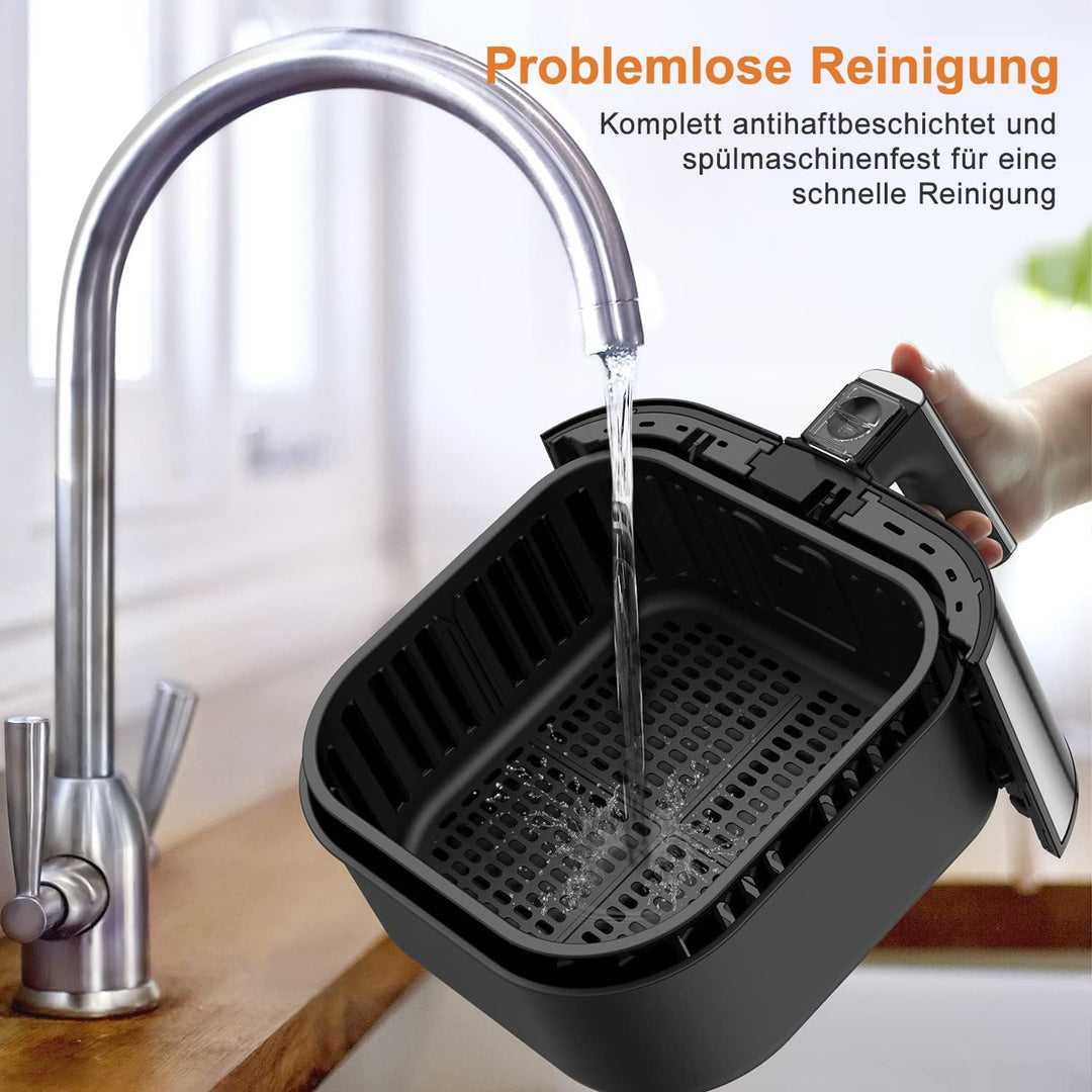 Innsky Heissluftfritteuse Ersatzkorb 5,5 l für Innsky Air Fryer, antihaftbeschichteter Frittierkorb,