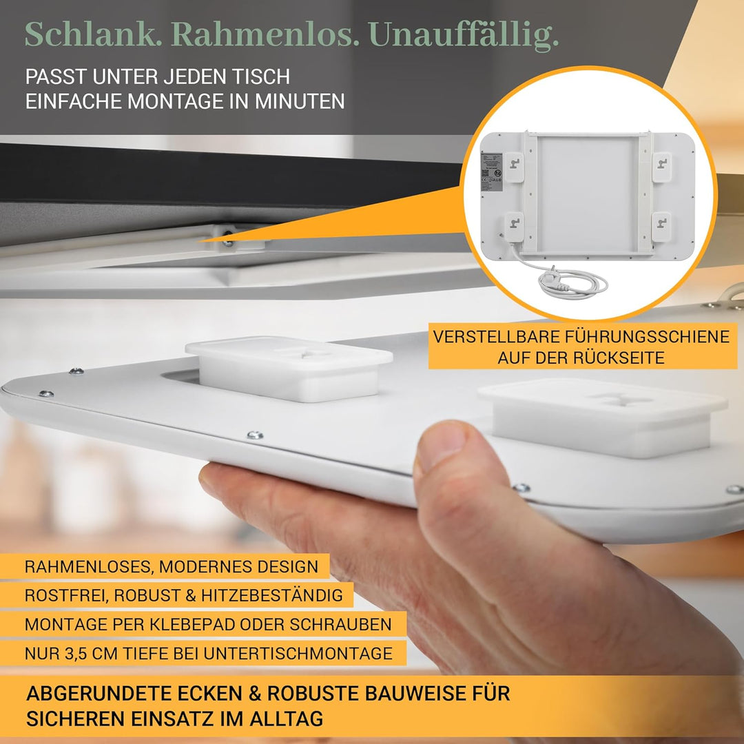 Heidenfeld Infrarotheizung 3in1 Tischheizung HF-TH120 | 120 Watt - Infrarot Heizkörper - Elektroheiz