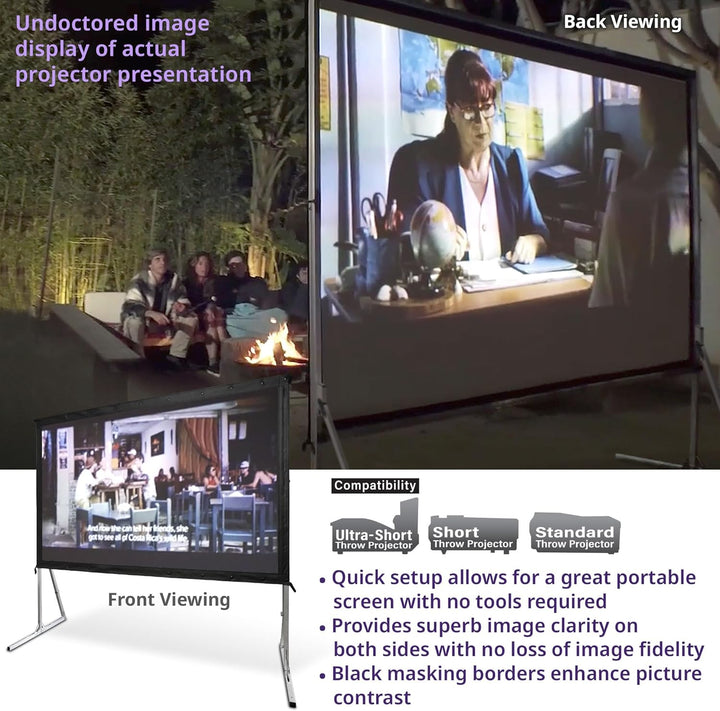 Elite Screens OMS100H2-DUAL Mobile Garten Leinwand Yard Master 2 Dual 222 Outdoor Projection Screen
