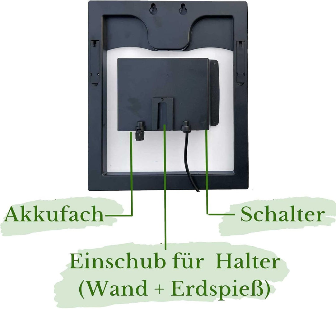 Wasserspeier Solar mit Akku Frosch 12cm Laufzeit ohne Sonne 4 - 5 Stunden