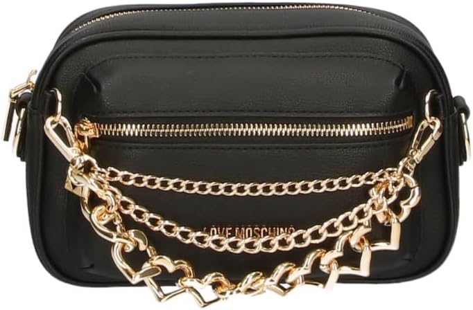 Love Moschino Women's Jc4291pp0gkt0 Shoulder Bag, 15X22X10 Schwarz, Schwarz