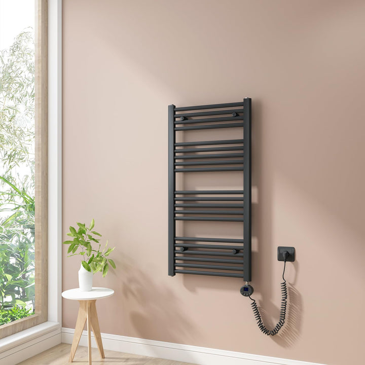 Heilmetz Badheizkörper Elektrisch 100x60cm Handtuchwärmer mit Digitalem Thermostat mit Timer-Funktio