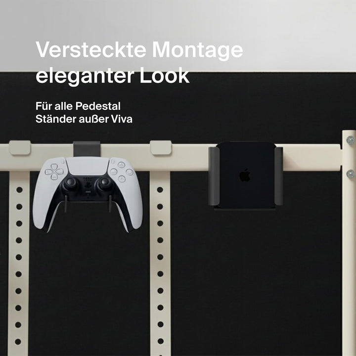 Apple TV Halterung - Verstecken von TV Box und Kabeln auf der Rückseite von Pedestal TV-Ständern (Sc