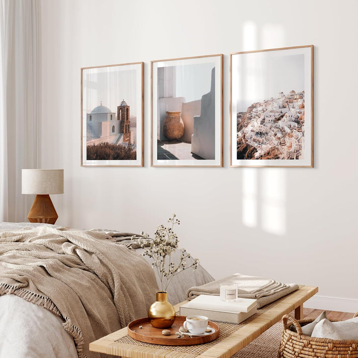 OHBIMBA® Sets Von 3 Poster & Kunstdrucke Mit Rahmen - Zimmer Deko Und Wanddeko Wohnzimmer - Deko Woh