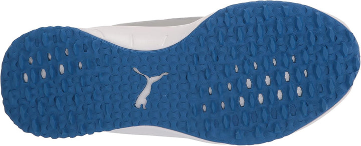 PUMA Herren Fusion Grip Extra Wide Golfschuh 45 EU Weit Flach Hellgrau Puma Silber Pu, 45 EU Weit Fl