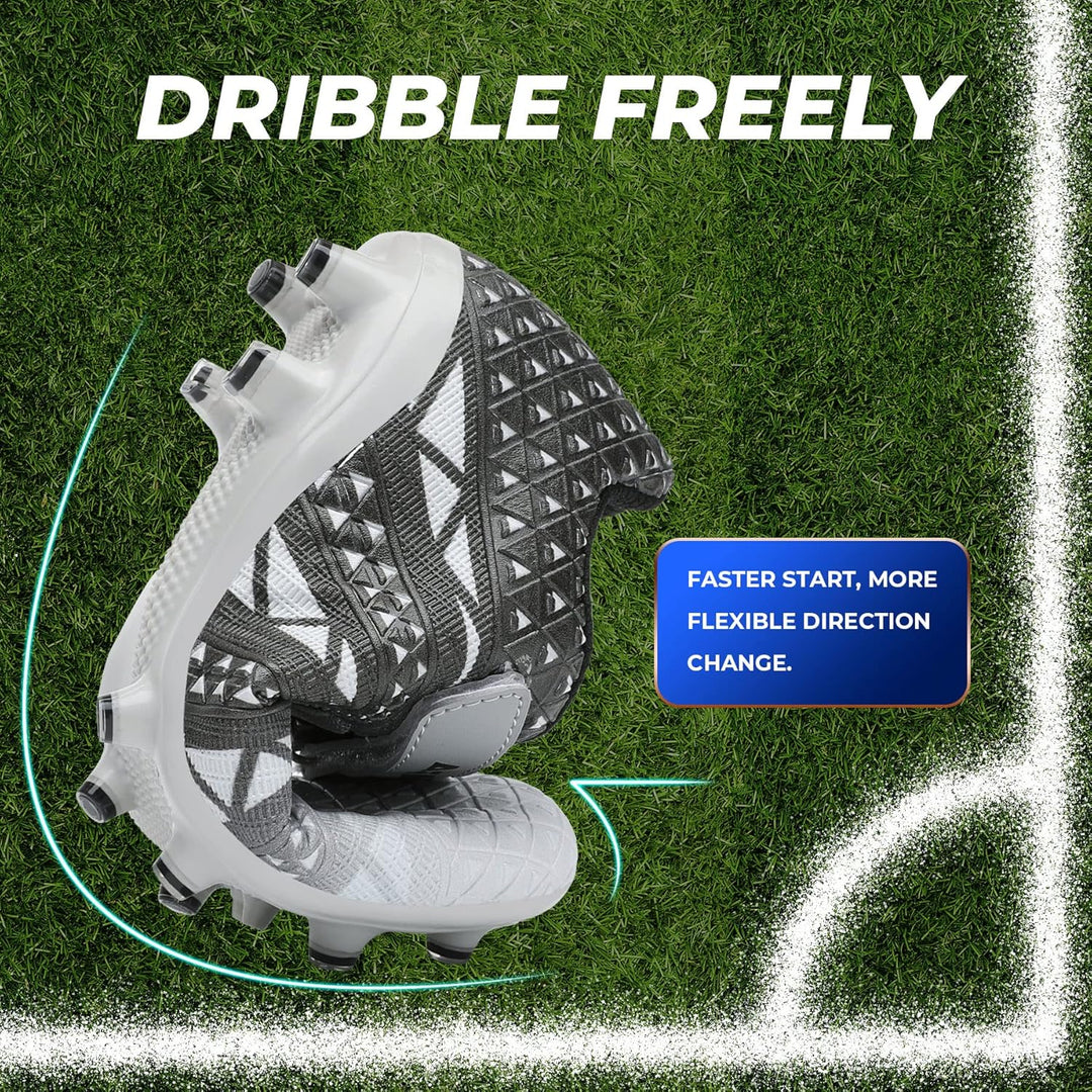 Littleplum Fussballschuh Kinder Footballschuhe Outdoor Athletic Soccer Schuhe 37 EU B Silber Schwarz