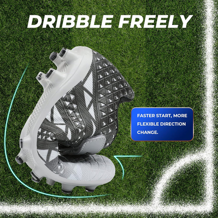 Littleplum Fussballschuh Kinder Footballschuhe Outdoor Athletic Soccer Schuhe 37 EU B Silber Schwarz
