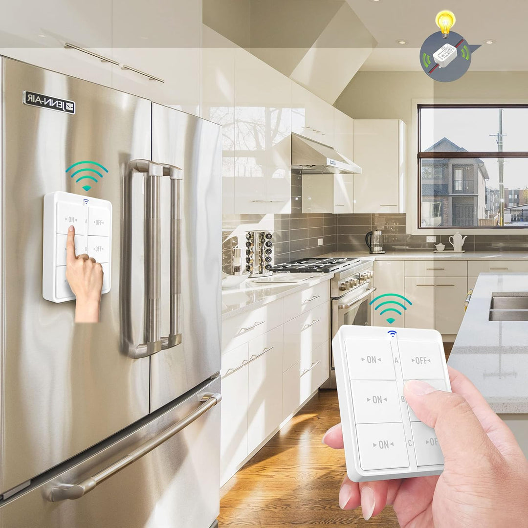 Tedeligo Drahtlose Schalter Kit, Hin und Her drahtlose Radio Sender 433 MHz drahtlose Schalter 150 M