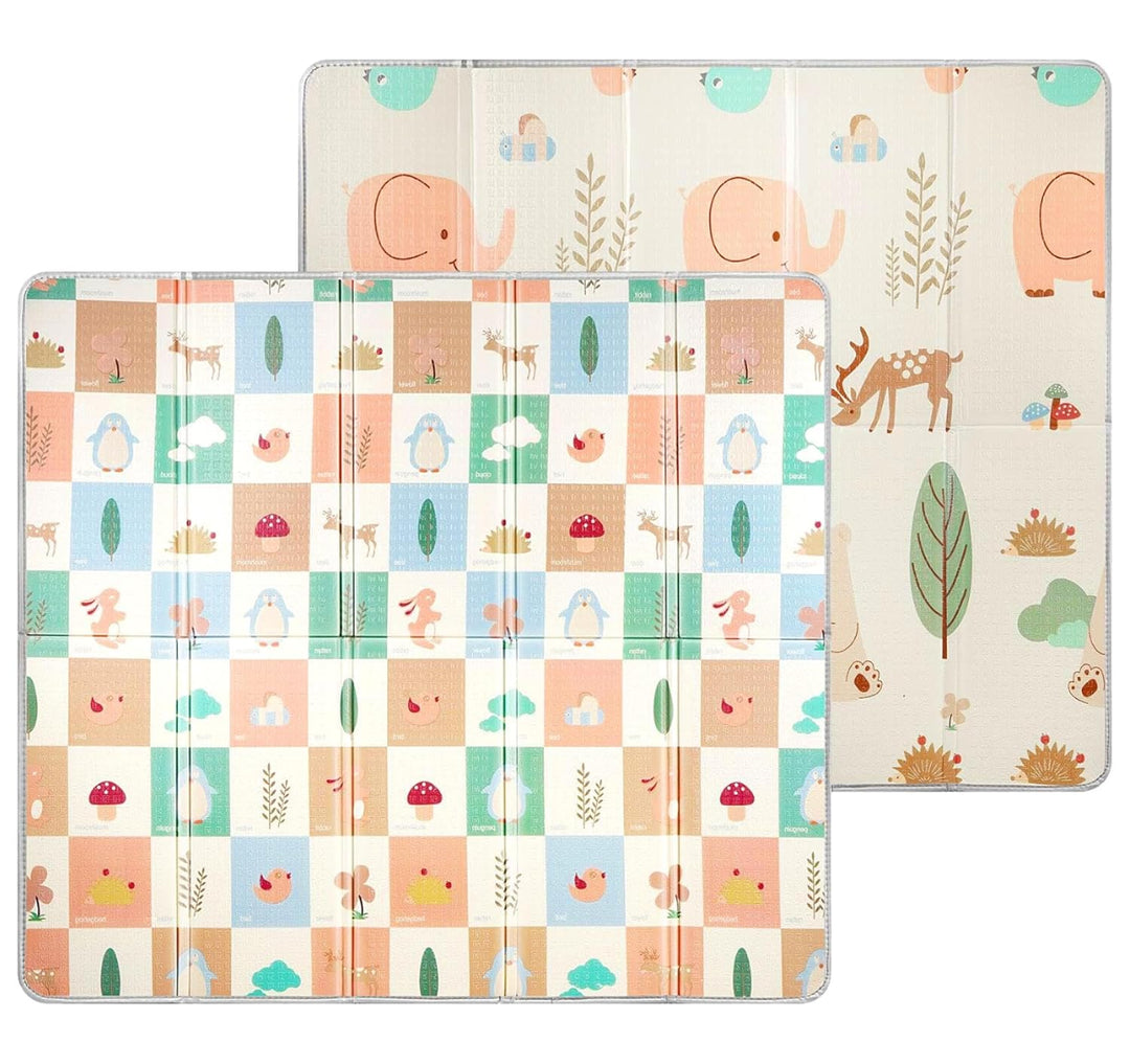 Krabbelmatte Baby 180 x 200 x 1,5 cm, Spielmatte Baby Faltbar, Baby Matte Spielmatte Wasserdichte un