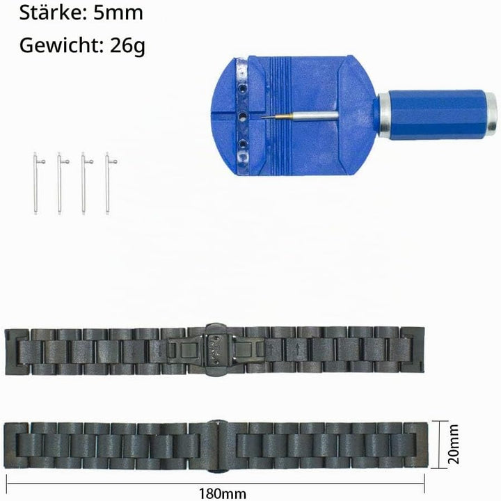 AIYIBEN Holzarmband 20mm kompatibel mit Samsung Galaxy Watch 42mm/Active/Active 2(40mm/44mm), Holzar