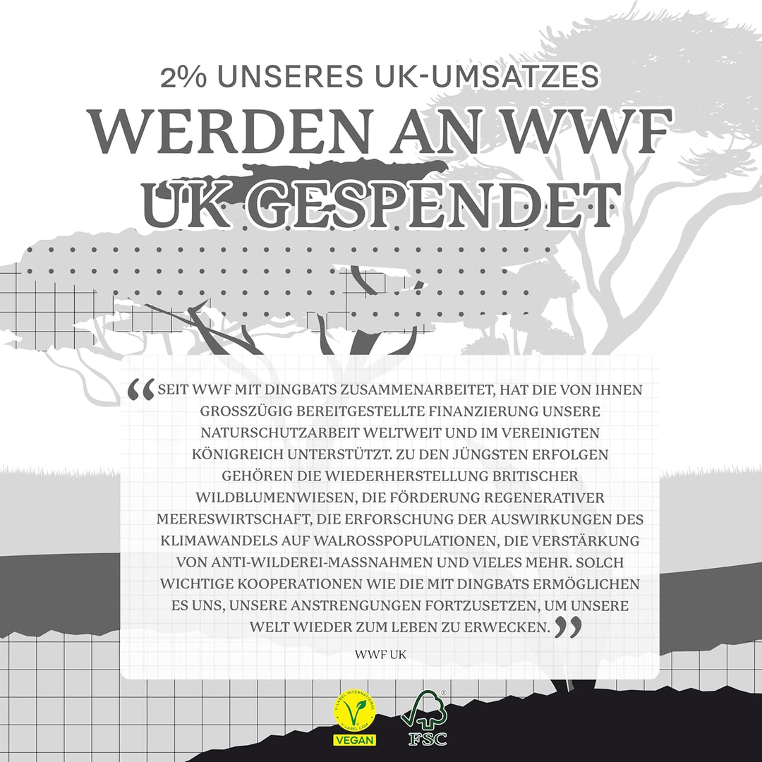 Dingbats - Wildtiere Liniertes Extra Grosses Notizbuch, Grauer Elefant, A4 - Hardcover Notizbuch - P