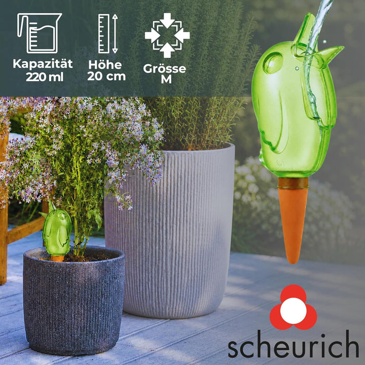 Scheurich 4er-Set Bewässerungskugel 220ml GrünWasserspender Bördy M (Grün) Wasserspeicher