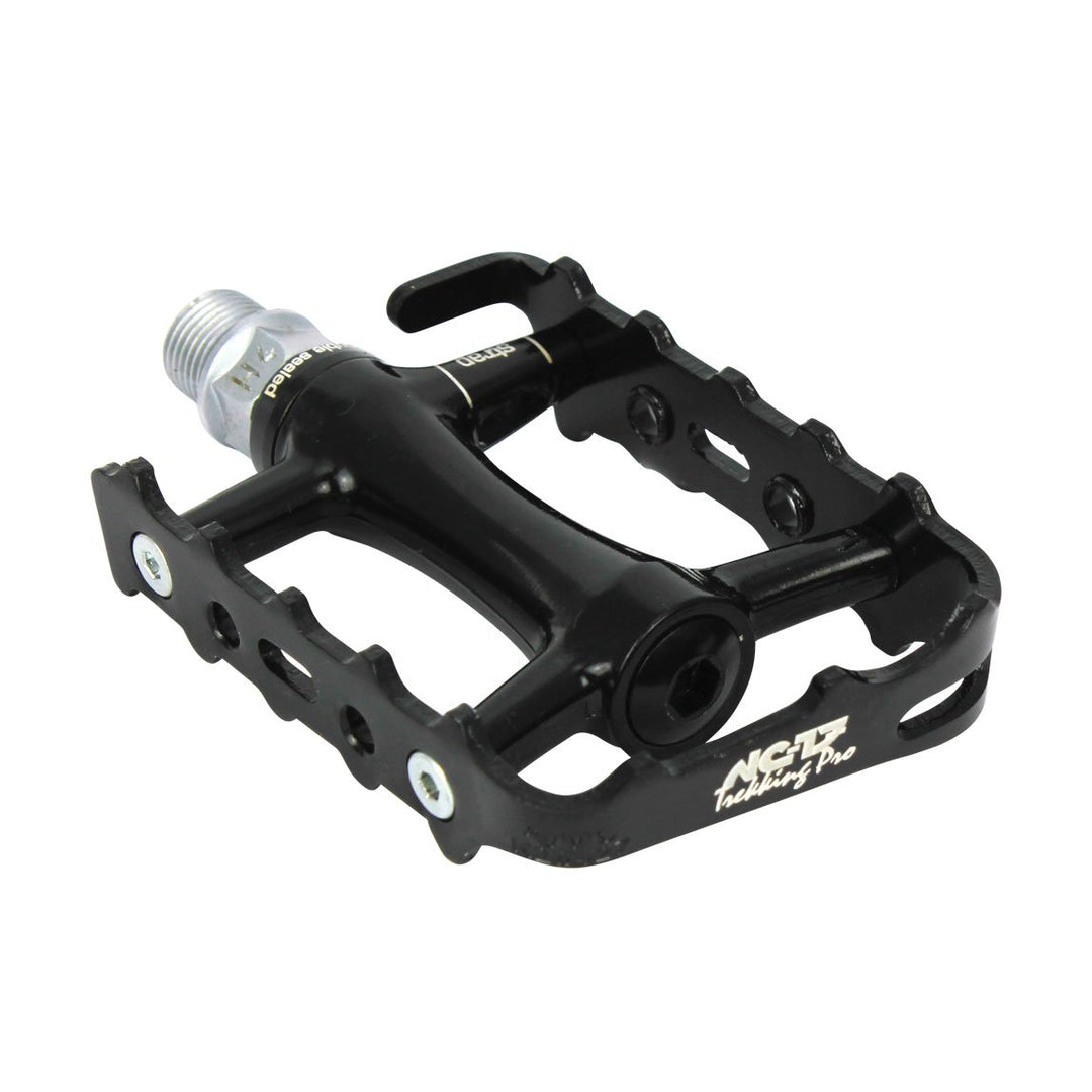 NC-17 Trekking Pro Pedale - Aluminium MTB Mountainbike Pedal Mit Reflektoren, Kugellager + Cr-Mo Ach