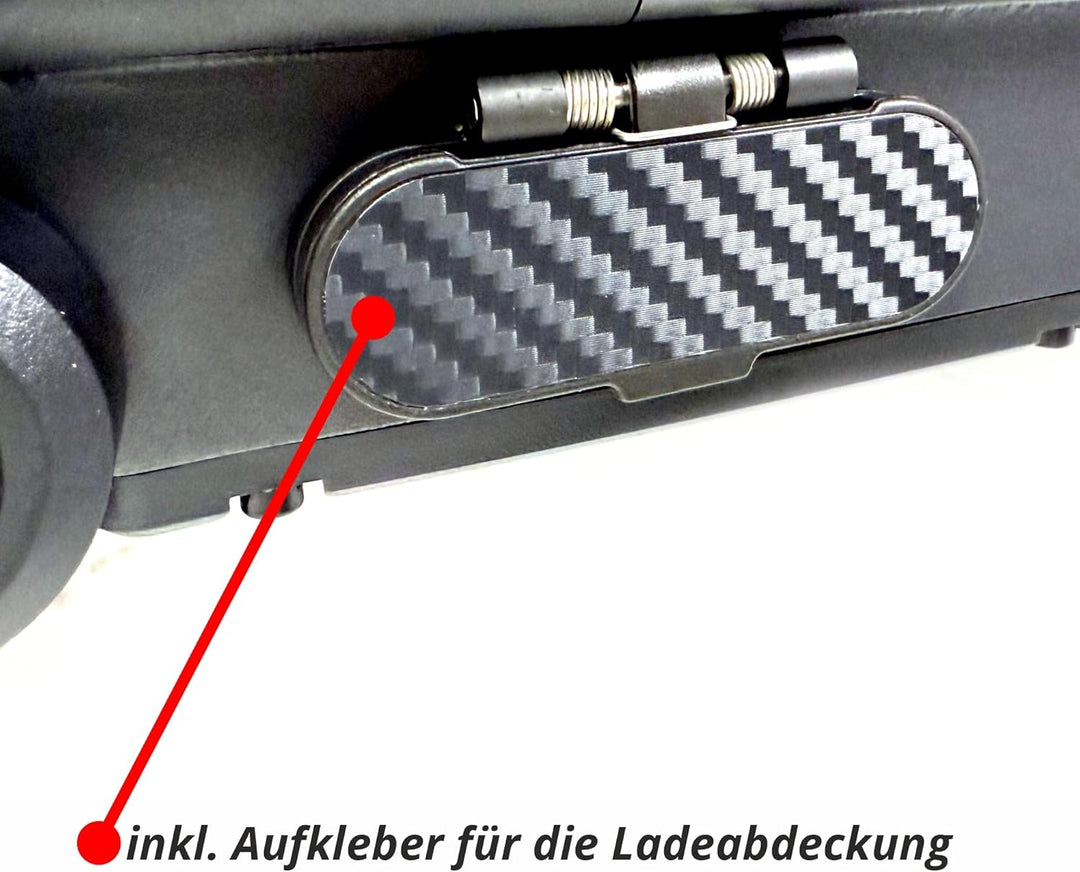 Seitlicher Schutzblech Aufkleber Carbon Optik geeignet für Segway Ninebot MAX G3 D E-Scooter G3D, Ca