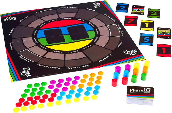Mattel Games Phase 10 Brettspiel Strategy, interaktives Spiel für die Familie, Perfekt als Kinderspi