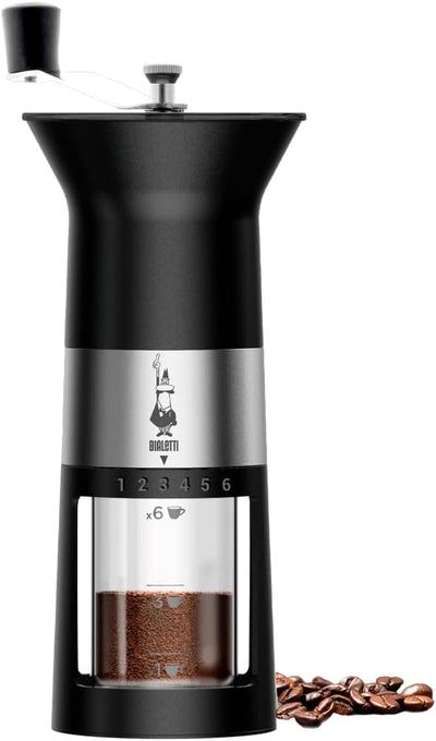 Bialetti Manuelle Kaffeemühle von, Edelstahl, Mattschwarz