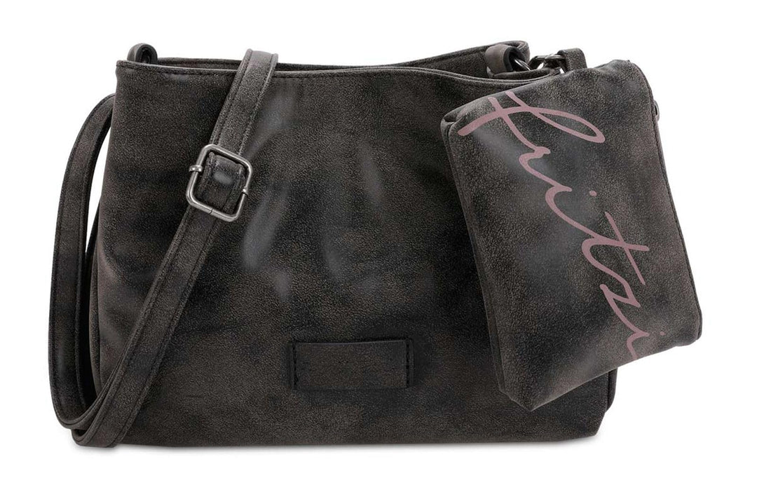 Fritzi aus Preussen Damen Split03 Vintage Black Idol Umhängetasche