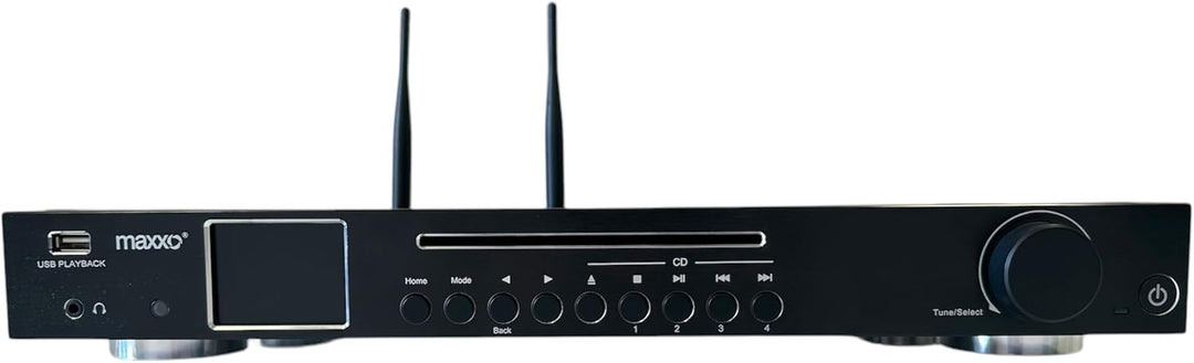 Maxxo TR04CD Hi-Fi Tuner, Digitalradio mit DAB+, FM, Internetradio, CD-Player, Bluetooth, Wi-Fi, Spo