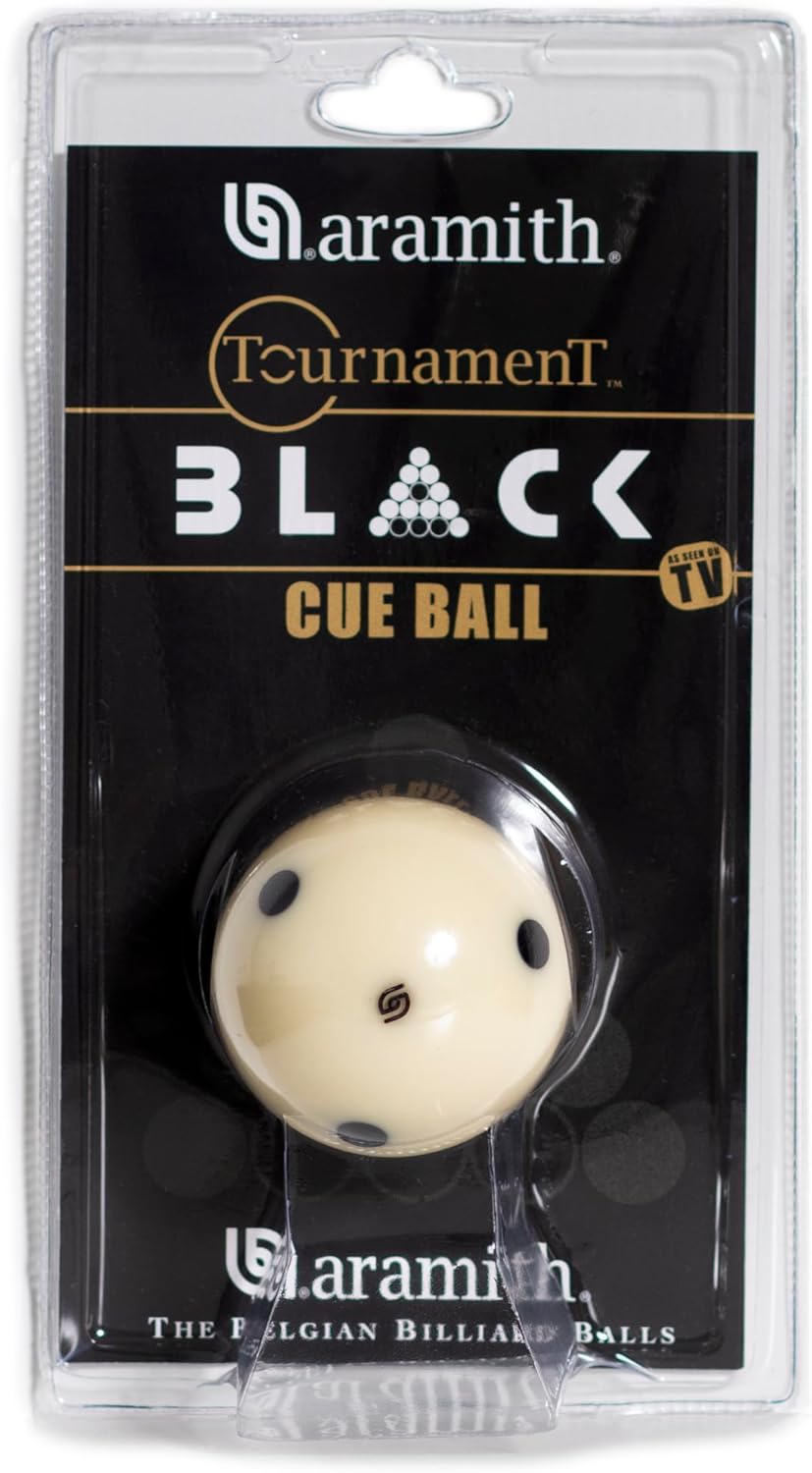 Aramith Turnier Billardqueue-Ball, 6 schwarze Punkte in einer Blisterverpackung, 6 Stück
