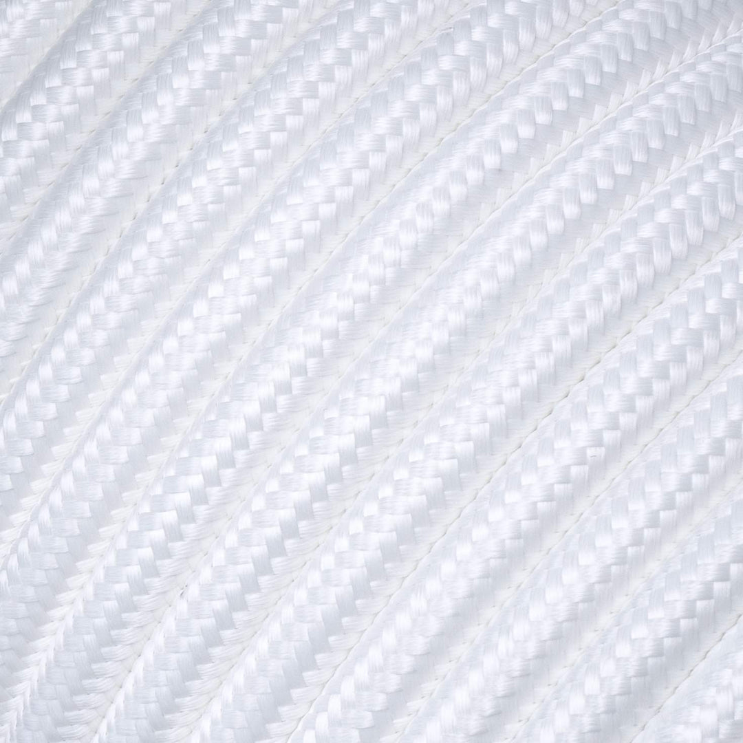 5 Meter - Textilkabel für Lampe, Stoffkabel 2-adrig (2x0,75mm²) Weiss Weiss 5 Meter, Weiss 5 Meter