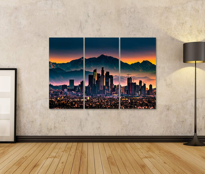 islandburner Bild auf Leinwand Los Angeles LA Kalifornien Bilder Wandbilder Poster Leinwand 130x80cm