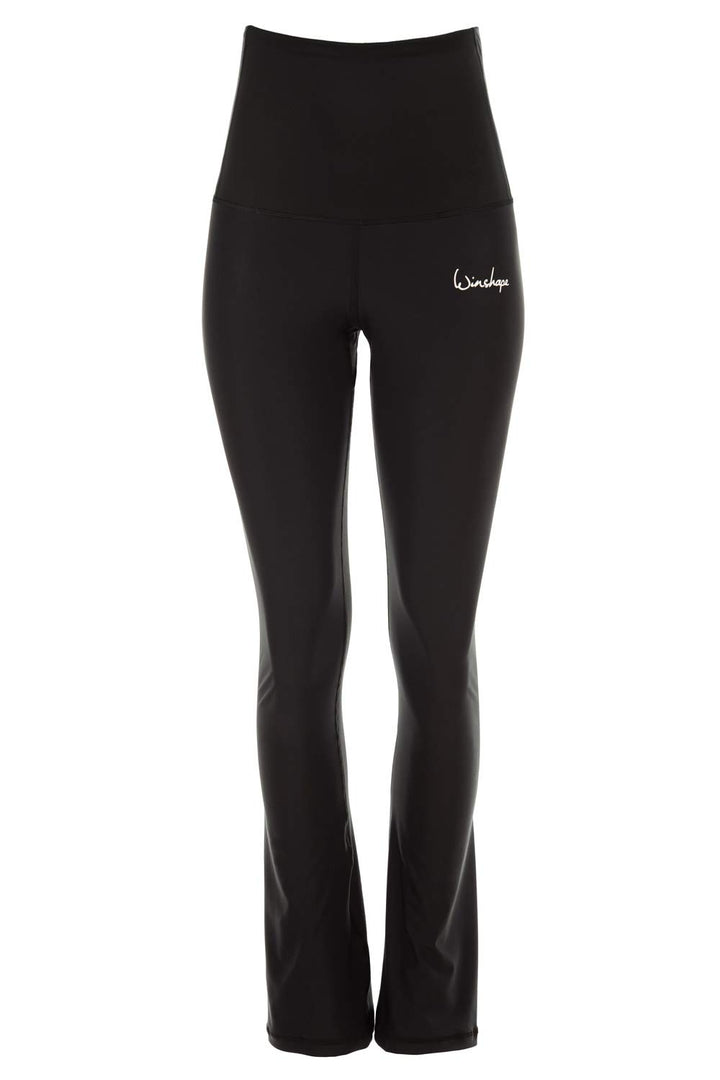 WINSHAPE Damen Functional Boot Cut Leggings High Waist Bchwl102, Schwarz, Slim Style, Fitness Freize