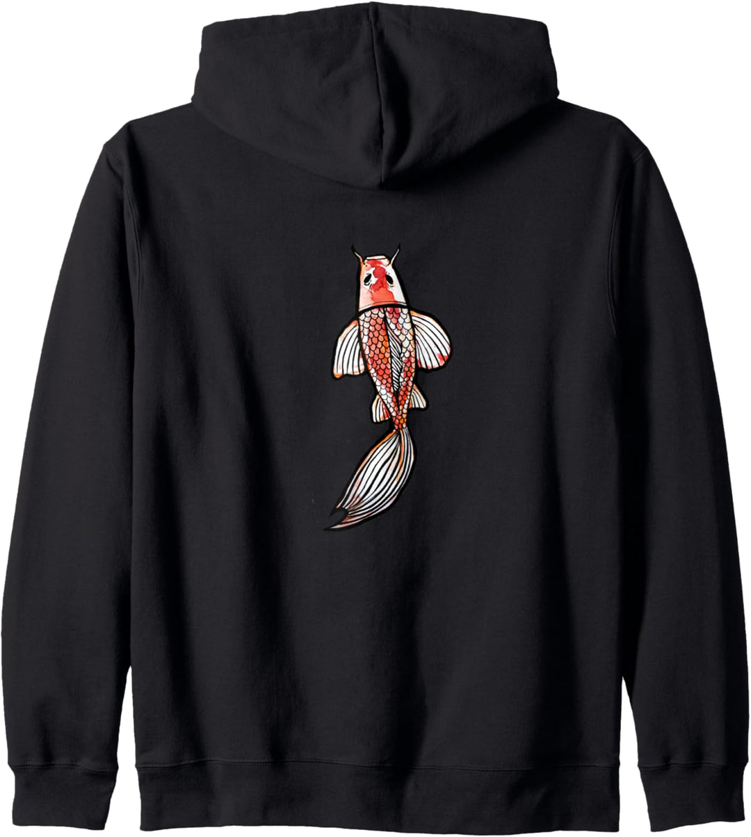 Koi Pond Koi-Teich-Kunst Ich liebe Koi-Fisch-Aquarell Kapuzenjacke
