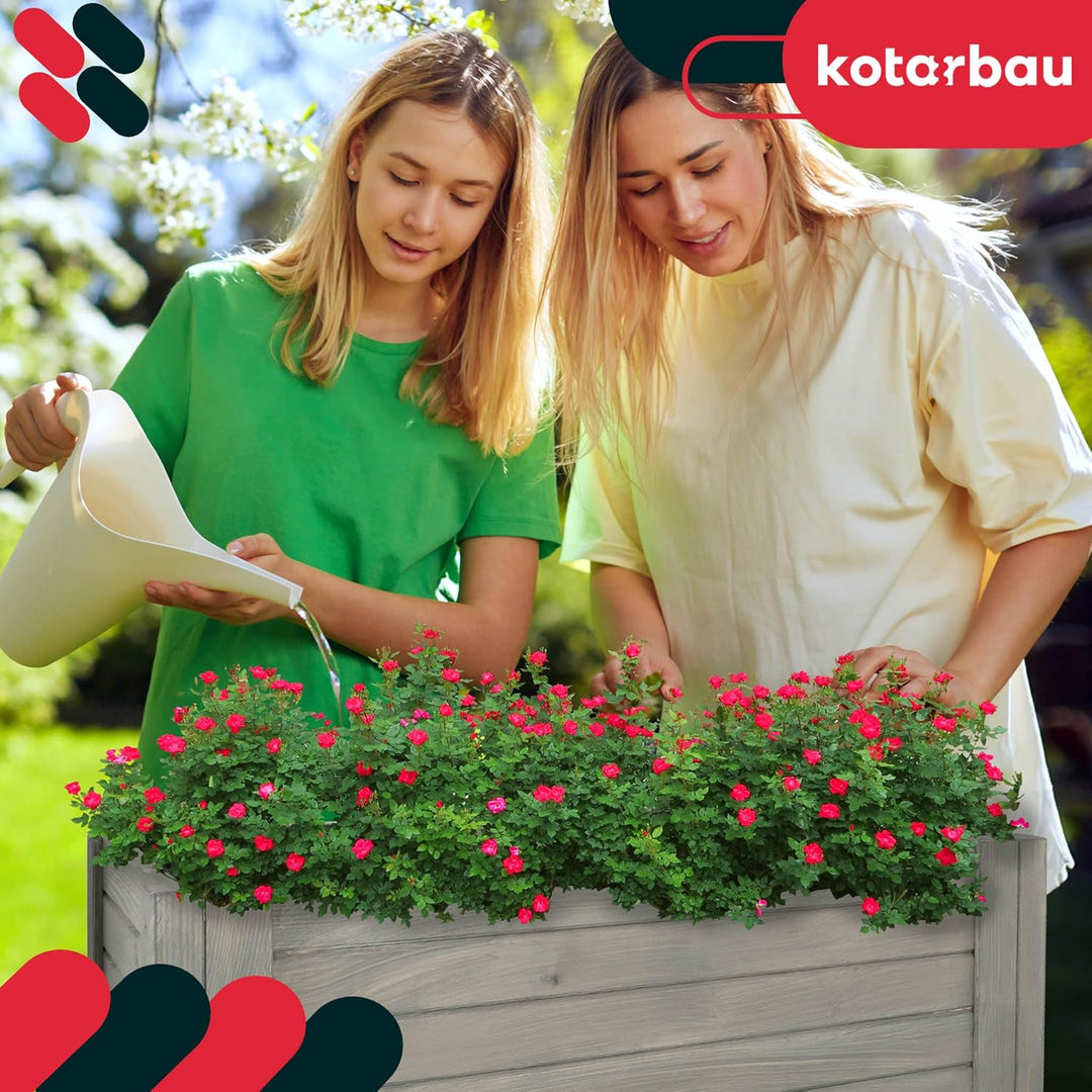 KOTARBAU® Blumenkasten - 79 x 39 x 30 cm - Pflanzkasten mit Vlies - Pflanzkübel gross aussen - Balko