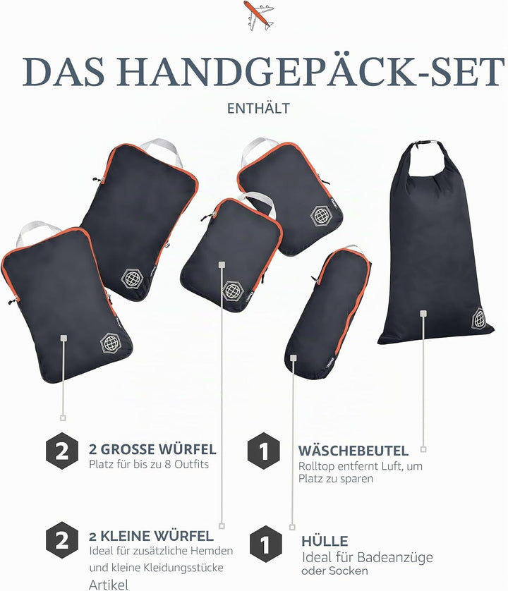 Kompressions-Packtaschen für carryon travel-lightweight stolperten mit Koffer Organizer-Taschen mit