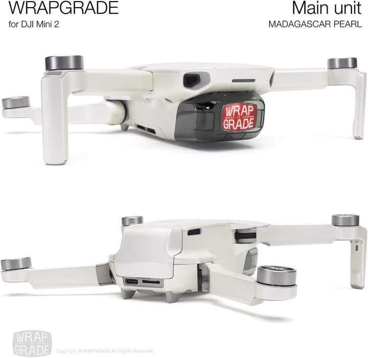 Wrapgrade Skin Sticker Set Kompatibel mit DJI Mini 2 (Madagascar Pearl)