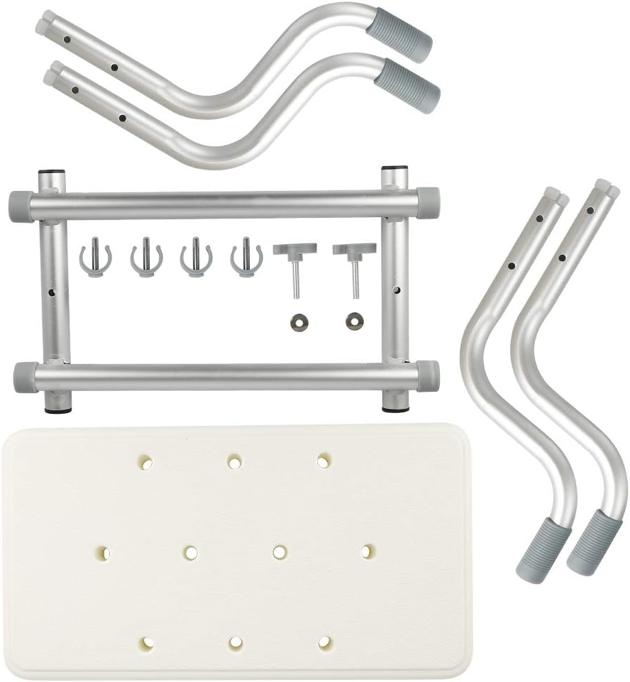 meihe Duschhocker, Duschsitz und Badewannenhocker, höhenverstellbar / rutschfeste Füsse (73-83 x 22