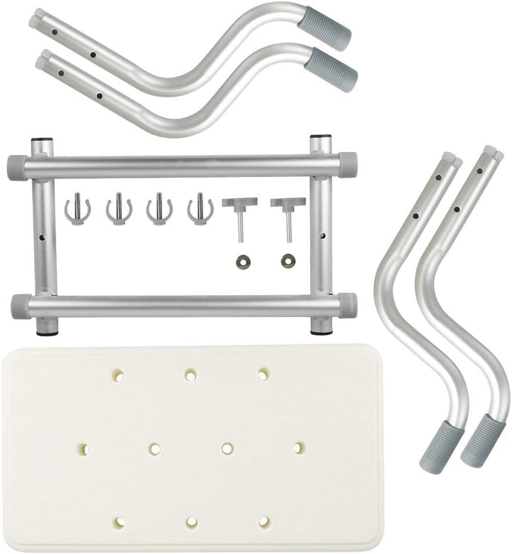 meihe Duschhocker, Duschsitz und Badewannenhocker, höhenverstellbar / rutschfeste Füsse (73-83 x 22