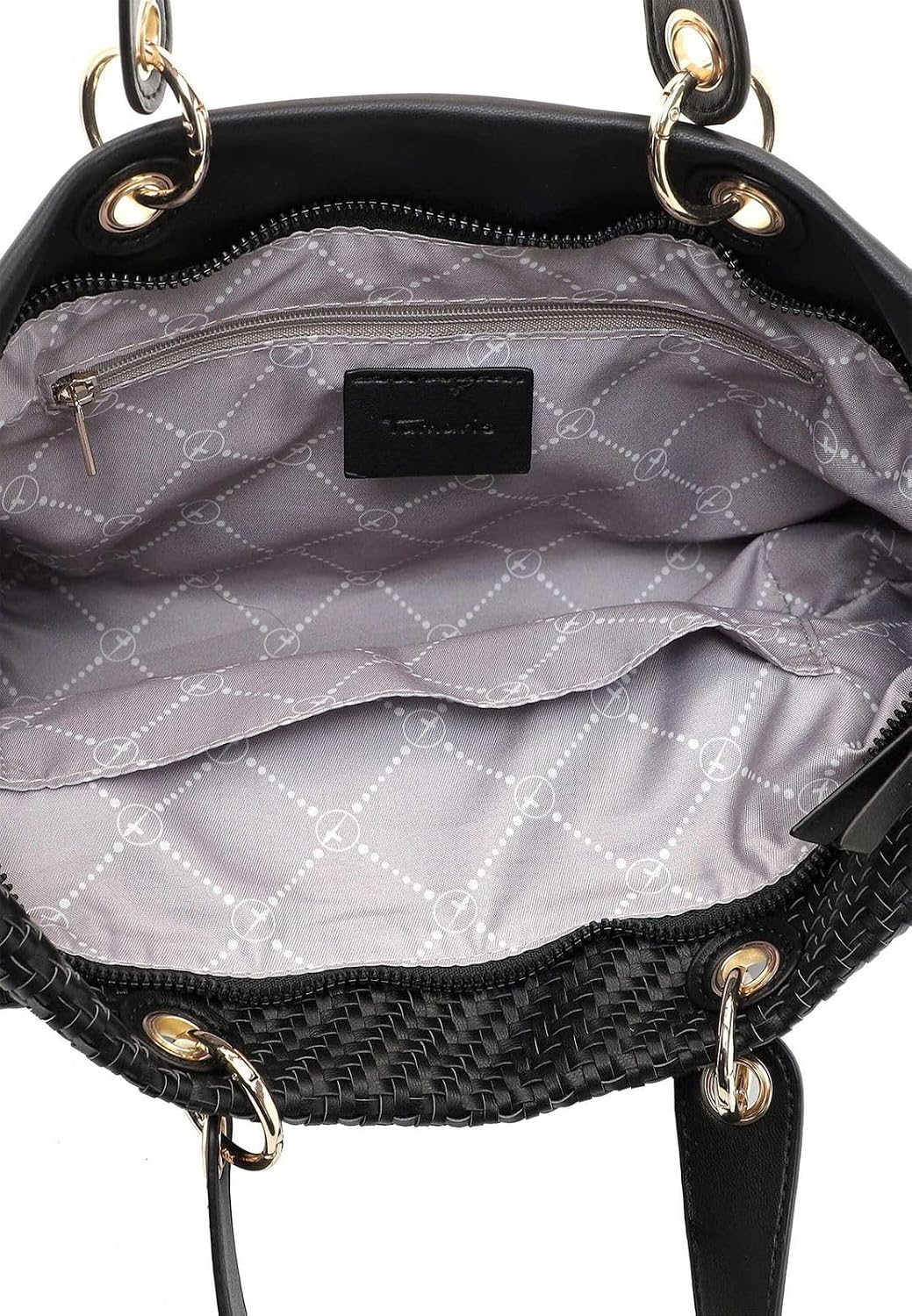 Tamaris Shopper Leila 32143 Damen Handtaschen Mustermix Einheitsgrösse Schwarz, Einheitsgrösse Schwa